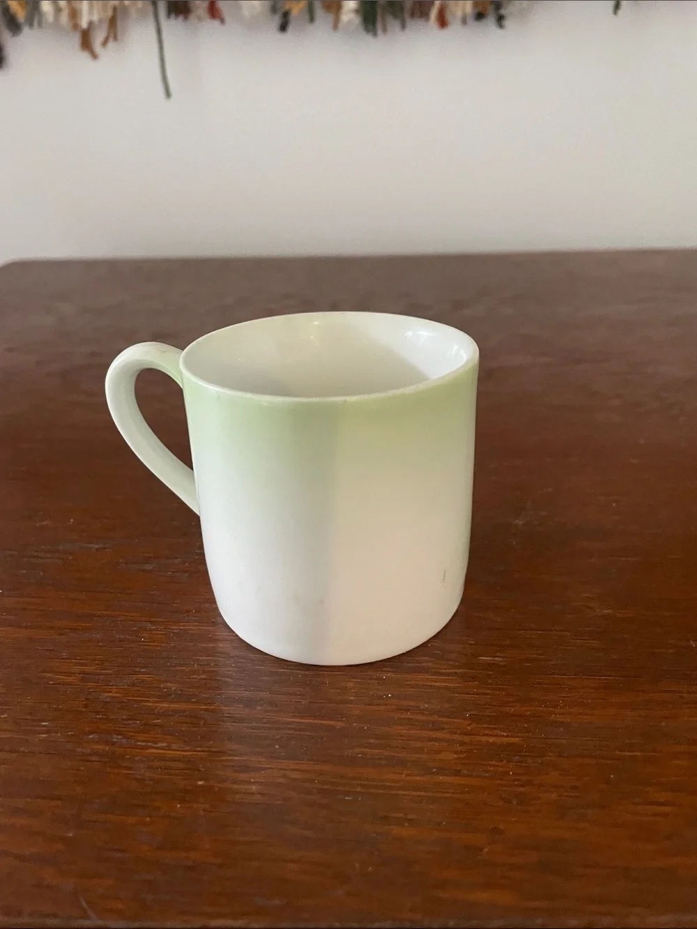 Green Victorian Scene Porcelain Cup kids size